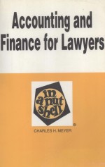 ACCOUNTING AND FINANCE FOR LAWYERS  IN A NUTSHELL