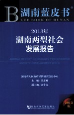 2013年湖南两型社会发展报告  2013版