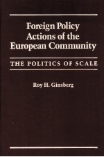 FOREIGN POLICY ACTIONS OF THE EUROPEAN COMMUNITY  THE POLITICS OF SCALE