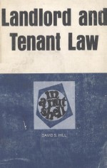 LANDLORD AND TENANT LAW  IN A NUTSHELL