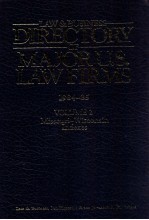 DIRECTORY OF MAJOR U.S. LAW FIRMS 1984-85  VOLUME 2  MISSOURI-WISCONSIN INDEXES