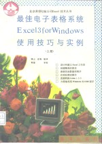 最佳电子表格系统Excel 3 for Windows使用技巧与实例  下