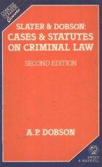 CASES AND STATUTES ON CRIMINAL LAW  SECOND EDITION