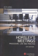 HORSLEY'S MEETINGS  PROCEDURE