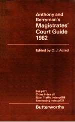 ANTHONY & BERRYMAN'S  MAGISTRATES' COURT GUIDE 1982