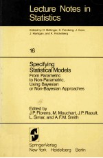 Lecture Notes In Statistics 16 Specifying Statistical Models