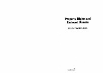 PROPERTY RIGHTS AND EMINENT DOMAIN