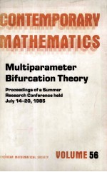 Contemporary Mathematics Volume 56 Multiparameter Bifurcation Theory