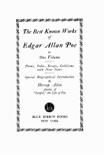 THE BEST KNOWN WORKS OF ADGRA ALLAN POE IN ONE VOLUME