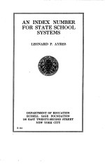 AN INDEX NUMBER FOR STATE SCHOOL SYSTEMS