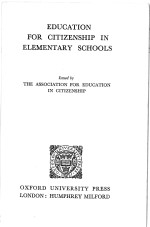 EDUCATION FOR CITIZENSHIP IN ELEMENTARY SCHOOLS