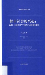 上海城市社会变迁丛书  都市社会的兴起  近代上海的中产阶层与职业团体