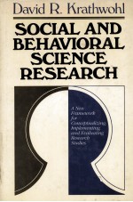 SOCIAL AND BEHAVIORAL SCIENCE RESEARCH  A NEW FRAMEWORK FOR CONCEPTUALIZING