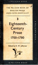 THE PELICAN BOOK OF ENGLISH PROSE GENERAL EDITOR:KENNETH ALLOTT VOLUME 3 EIGHTEENTH-CENTURY PROSE170