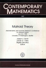 CONTEMPORARY MATHEMATICS 197 MATROID THEORY