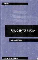 SAGE LIBRARY OF THE PUBLIC SECTOR  PUBLIC SECTOR REFORM  VOLUME IV DIFFERENT PATHS TO REFORM:AFICAN