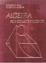 ALGEBRA FOR COLLEGE STUDENTS