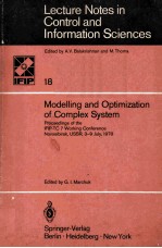 modelling and optimization of complex system