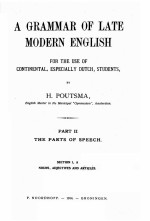 A GRAMMAR OFLATE MODERN ENGLISH:PART 2 THE PARTS OF SPEECH SECTION 1