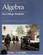 ALGEBRA FOR COLLEGE STUDENTS