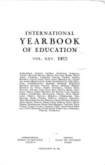 INTERNATIONAL YEARBOOK OF EDUCATION VOL.25. 1963