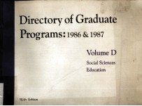 Directory of Graduate programs : 1986 & 1987.volume D