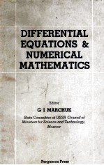 DIFFERENTIAL EQUATIONS AND NUMERICAL MATHEMATICS