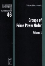 groups of prime power order volume 1 by yakov berkovich