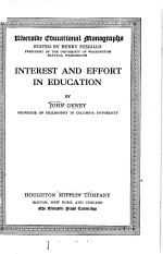 INTEREST AND EFFORT IN EDUCATION